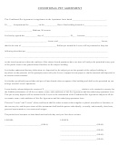 Conditional Pet Agreement Form
