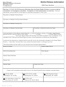 Form Erd-4972 - Medical Release Authorization - State Of Wisconsin Department Of Workforce Development