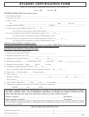 Form Pebtf-7 - Student Certification Form