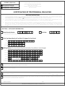 Occupational Therapy Form 2 - Certification Of Professional Education - New York The State Education Department