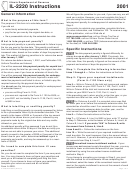 Form Il-2220 Instructions - 2001 Printable pdf