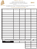 Form Cr-2012 - Maine Corporate Income Tax Combined Report For Unitary Members - 2012