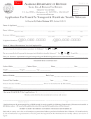 Application Form For Permit To Transport & Distribute Taxable Tobaccos