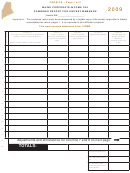 Form Cr-2009 - Maine Corporate Income Tax-Combined Report For Unitary Members - 2009 Printable pdf