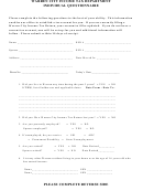 Warren City Income Tax Departmeformnt Individual Questionnaire Form