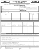 Form S-1065 - City Of Saginaw Income Tax Partnership Return - 2006