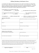 Military Residency Verification Form