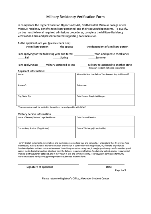 military-residency-verification-form-printable-pdf-download