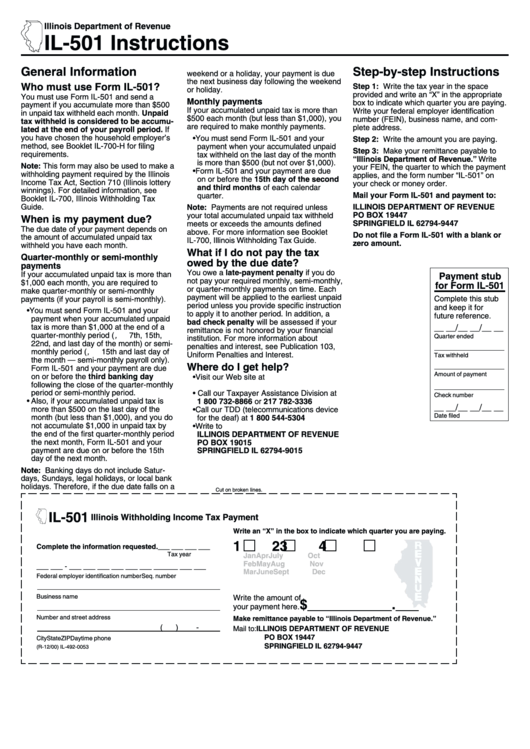 form-il-501-illinois-withholding-income-tax-payment-illinois-department-of-revenue-printable