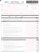 Form 1120me - Maine Corporate Income Tax Return - 2001 Printable pdf