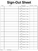 Sign-out Sheet Template
