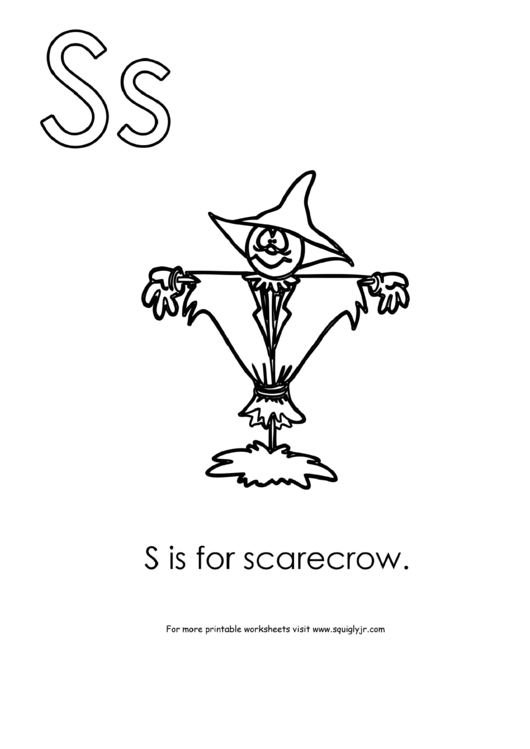 S Is For Scarecrow Printable pdf