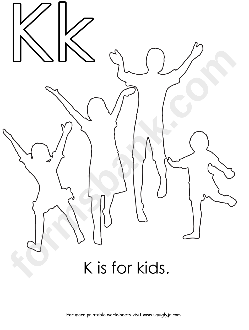 K Is For Kidstemplate printable pdf download