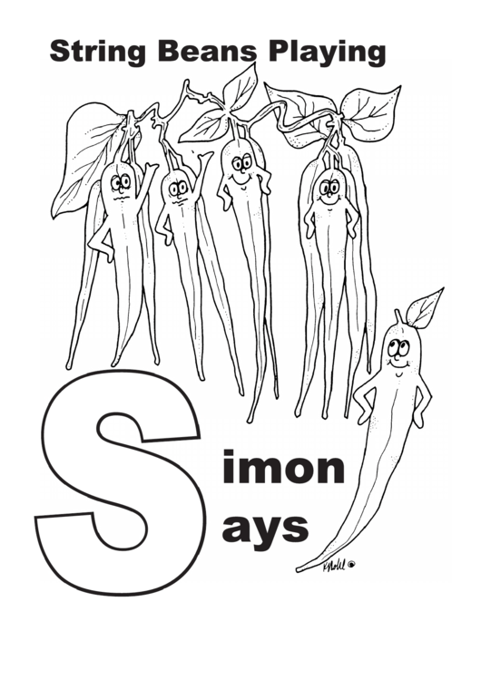 Simon Says Letter S Template Printable pdf