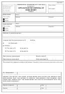 Schedule 1 - Application For Disposal Of Bond Money (form 6)