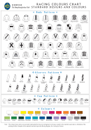 Racing Colors Chart/body, Sleeves, Cap Pattern Template