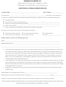 Authorization To Release Medical Records Form