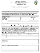Application For Appointment To County Board, Commission Or Committee Form - County Of San Bernardino - California
