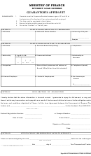 Guarantor's Affidavit Form - Ministry Of Finance