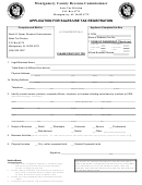 Application For Sales/use Tax Registration - Montgomery County Revenue Commissioner