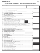 Form 106 Cr - Colorado Partnership - S Corporation Credit - 2003