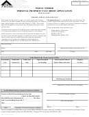 Public Timber Personal Property Tax Credit Application Form