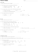 Physics Worksheet (length, Mass, Temperature, Volume, Time, Density)