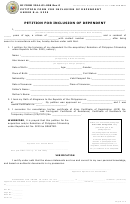 Form 2014-01-008 - Petition Form For Inclusion Of Dependent Under R.a. 9225