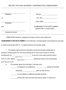 Agreement For Settlement Form 1999