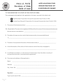 Form 635_0118 - Application For Registration Of Corporate Name