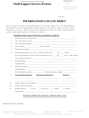 Form Cssd 04-1423 - Information Locate Sheet
