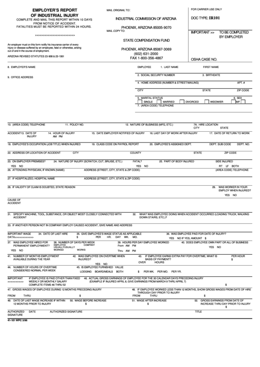 Form 41-101 Wpc - Employer