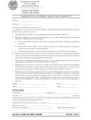 Form E-affcoanew - Certificate Of Authority Application Affidavit