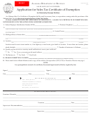 St: Ex-a1-se Form - Application For Sales Tax Certificate Of Exemption