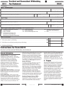 California Form 592-b - Resident And Nonresident Withholding Tax Statement - 2014