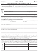 Form Ct-1127 - Application For Extension Of Time For Payment Of Income Tax - 2015