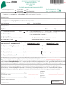 Form 800 - Business Equipment Tax Reimbursement Application - 2005 Printable pdf