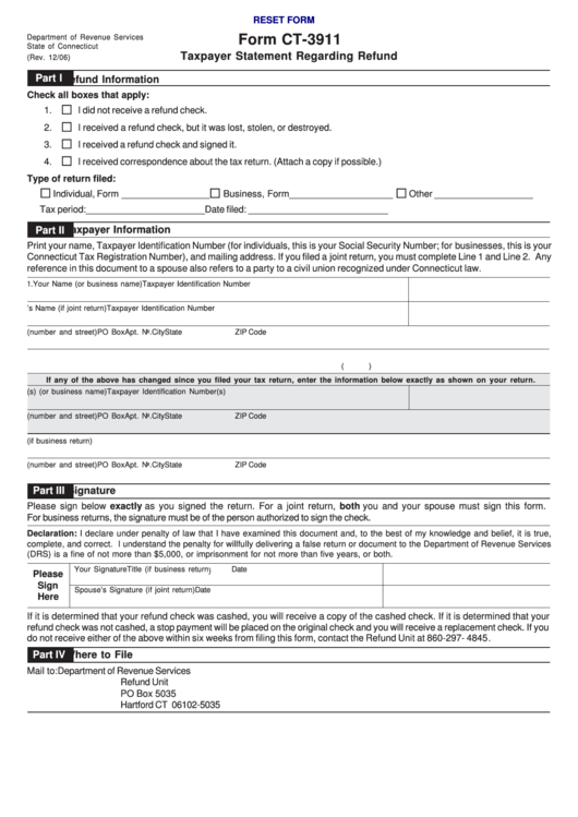 fillable-form-ct-3911-taxpayer-statement-regarding-refund-printable-pdf-download