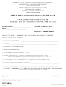 Application For Professional Fundraiser Form - Rhode Island Department Of Business Regulation