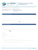 Health Savings Account (hsa) Contribution Form