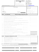 Individual Tax Return Form - City Of Monroe - 2006