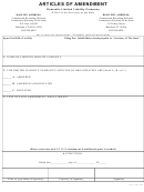 Articles Of Amendment Form 2001