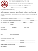 Petition For Reinstatement Form