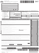 Form 504 - Maryland Fiduciary Income Tax Return - 2007