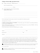 Change Of Ownership Agreement Form
