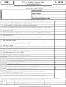 Form S-1120 - Income Tax Corporation Return - 2001
