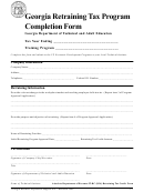 Georgia Retraining Tax Program Completion Form 1999