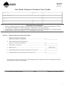 Montana Form Tp-102 - Pre-paid Tobacco Product Tax Credit - Montana Department Of Revenue