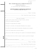 Amended Foreign Corporation Certificate Form - The Commonwealth Of Massachusetts