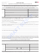 Form Ct-1127 (Draft) - Application For Extension Of Time For Payment Of Income Tax - 2014 Printable pdf